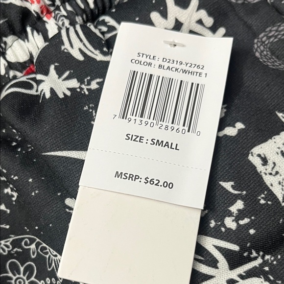 Men's Black and Red Graphic Joggers - Picture 2 of 6